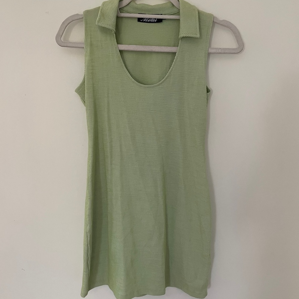 Green Collared Beach Coverup